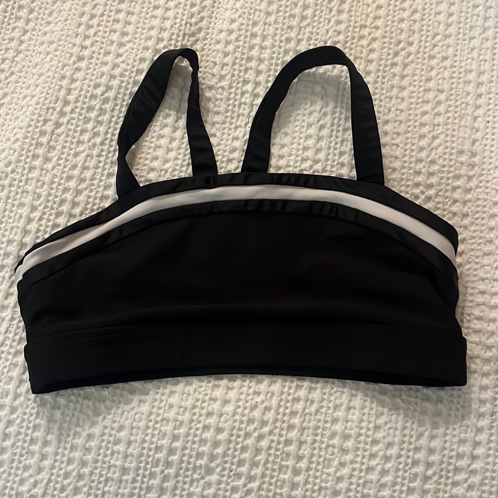 SOUL by SoulCycle With the Band Sports Bra Tuxedo Stripe Sports Bra Size Small